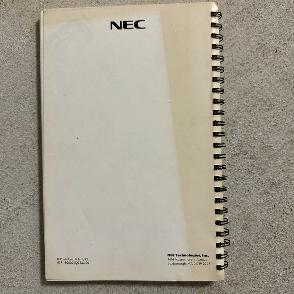 NEC 14.4Kbps Data/Fax Modem User's Guide 1993 Manual Rare - Image 2 of 4