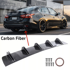 For Nissan Altima Carbon Black Rear Bumper Diffuser Spoiler Lip Fins Splitter For Nissan Altima Carbon Black Rear Bumper Diffuser Spoiler Lip Fins Splitter