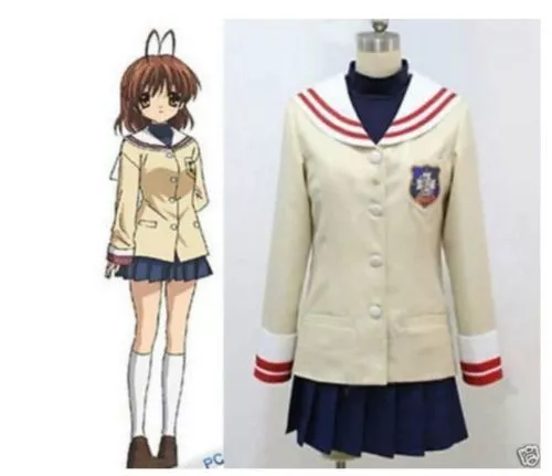 Anime CLANNAD Furukawa Nagisa Cosplay Kostüm Party Schule Kleid Uniformen # - Bild 1 von 6
