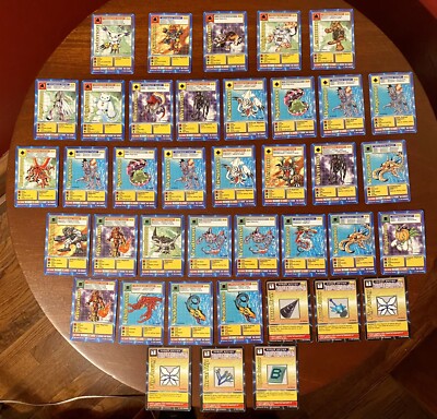 digimon cards 1999 first edition Lot Of 39 Non Holo FIRST EDITION 1999 Bandai Digimon Series01 Cards *GREAT  COND*