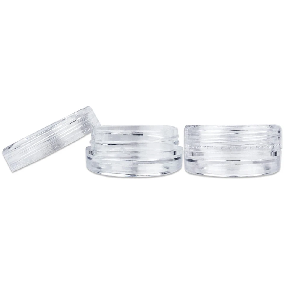 200pcs 3 gram high quality Clear Lid Jars cosmetic makeup cream Jewelry 3g 3ml - Image 4 of 4