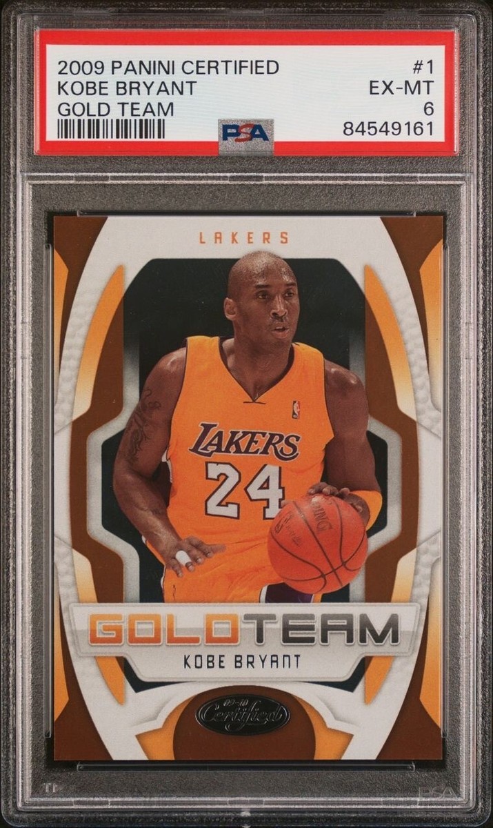 Kobe Bryant 2009-10 Panini Certified #1 Gold Team /500 PSA 6