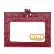 IXYVIA Horizontal Leather ID Case - Dark Red