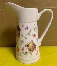 10 inch Porcelain Marjolein Bastin Wildflower Floral Pitcher