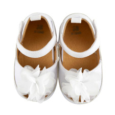 Stephan Baby White Flower Sandals