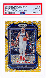 Luka Doncic 2022 Prizm Monopoly #19 Gold Money Shimmer /500 Luka Doncic 2022 Prizm Monopoly #19 Gold Money Shimmer /500