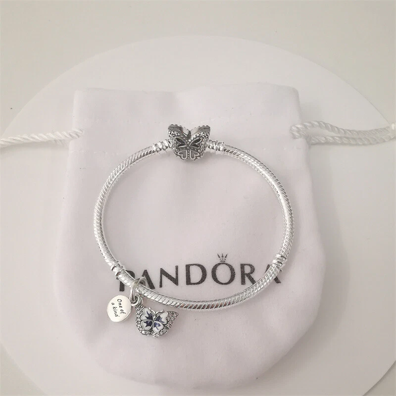 PANDORA Blue Butterfly Dangle Charm and Bracelet Gift Set S925 ALE - Image 4 of 4