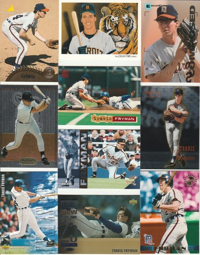 Huge 140 + TRAVIS FRYMAN different cards lot 3 RC 1990 - 2003 Tigers Indians - Picture 6 of 12
