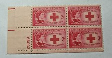 1948 Clara Barton - Red Cross 3 Cent U.S. Block of 4 Stamps (No. 2)