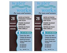 Waterworks Water Activated Powder Hair Color 28 Burgundy 0.21 oz - 2 PACK