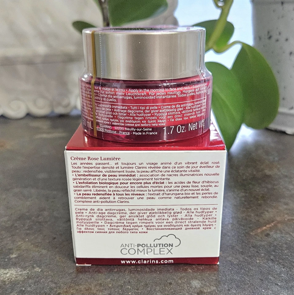 Clarins Super Restorative Rose Radiance Cream 1.7oz Creme Rose Lumiere NIB! - Image 3 of 4