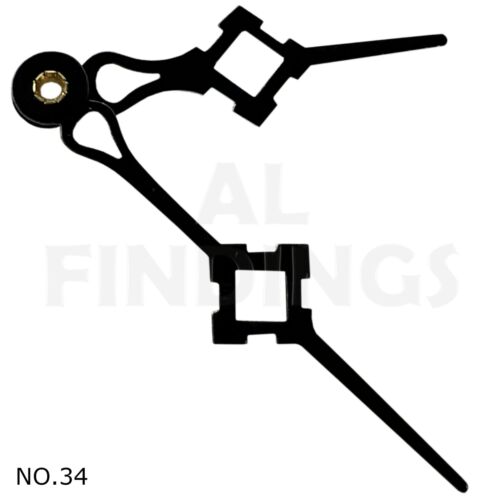 New Press Fit 2x Quartz Metal Clock Hands For Movements Hand Holes 3.1mm & 5.0mm - Picture 20 of 85