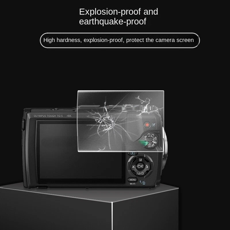 Protector de pantalla LCD de vidrio templado 2 piezas para cámara Olympus TG-5 TG-6 TG-7 Foto 2 de 4