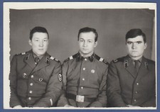 Handsome Military Guys soldiers in uniform, portrait Soviet Vintage Photo USSR