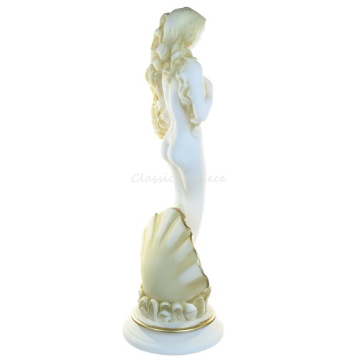 Statue Ancient Greek Goddess Aphrodite Botticelli Alabaster 10"-25cm Mythology - Picture 7 of 9