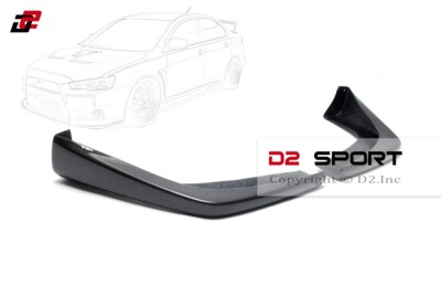 Carbon Fiber Front Bumper Splitter Covers fits 08-15 Mitsubishi Evolution EVO 10