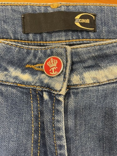 Just Cavalli Soft Denim Bootcut Jeans Size 24 (S-M) Casual Holiday Party - Picture 3 of 12