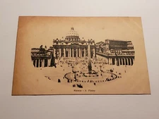 St Peter's Basillica Rome Vatican City RPPC Postcard Real Photo