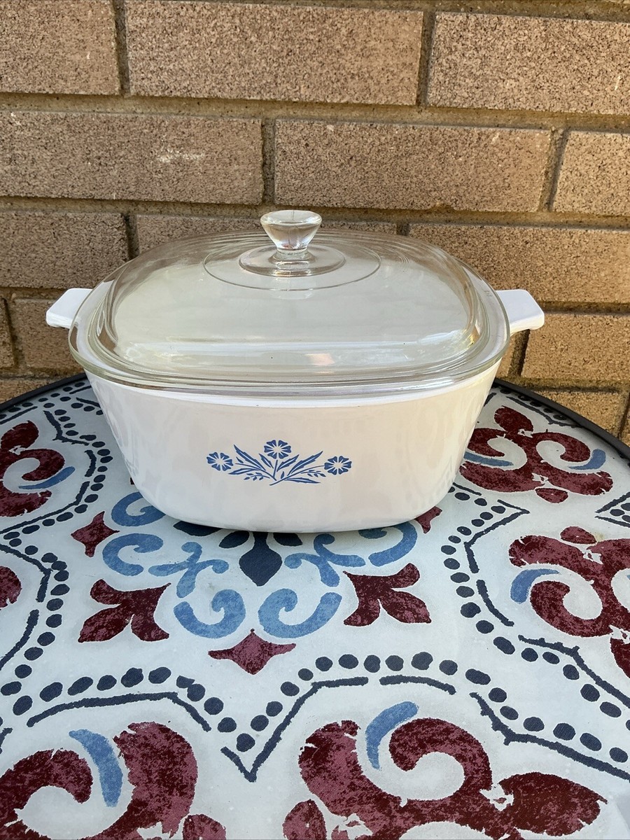 Corning Ware Vintage Blue Sunflower2 1/2 Qt | eBay