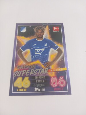 Match attax Karte Georginio Rutter TSG Hoffenheim NEU 