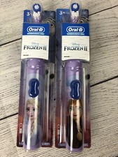 Oral B Battery Kids Toothbrushes Disney Frozen II set of 2 Anna Elsa Battery inc