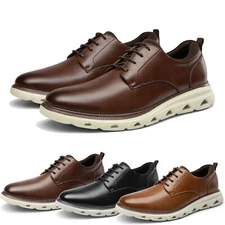 Men's Dress Sneakers Casual Lace up Oxford Formal Shoes Breathable Upper 8-13