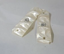 1911 White Pearl Acrylic Grips with White Colt Medallions