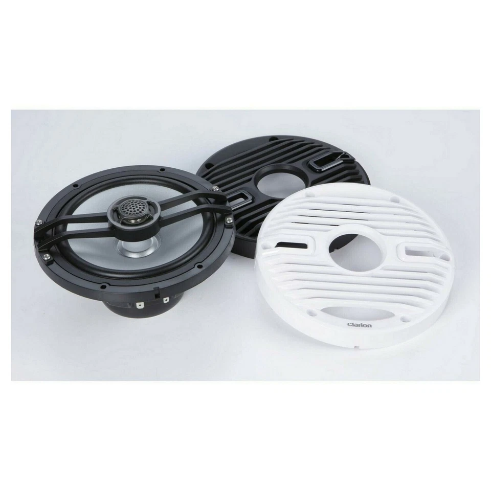 Clarion Altoparlanti Coassiale Marine 6.5" 30w RMS Griglie Classic Bianco e Nero - Immagine 2 di 4