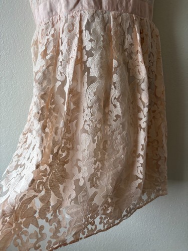NWT Maggy London Dress Womens Size 14 Pale Pink Crochet Lined Tulle Sleeveless - Picture 7 of 18
