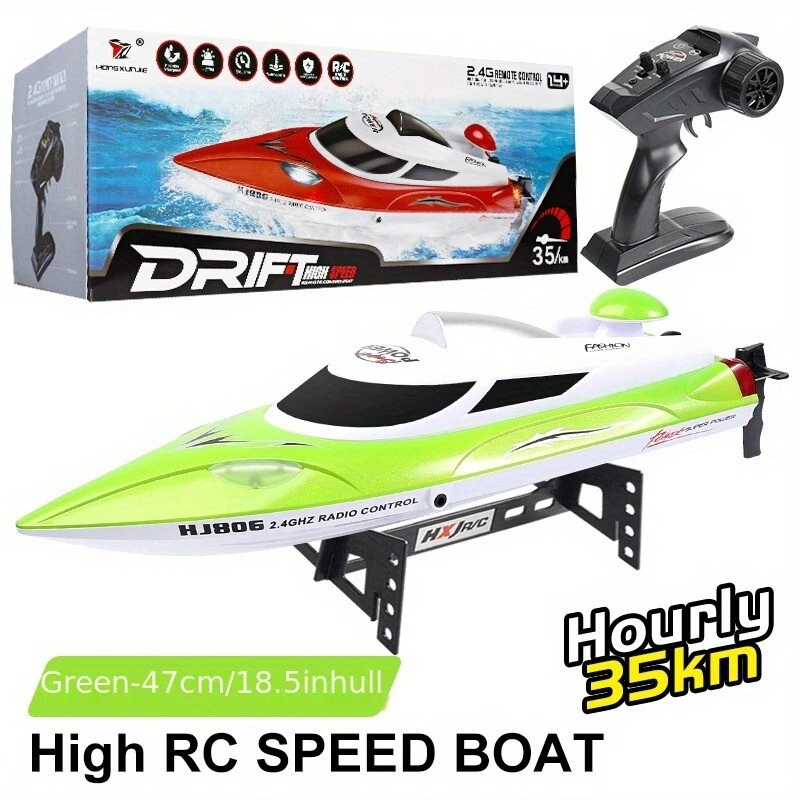 Радиоуправляемая высокоскоростная гоночная лодка 35 км/ч, запечатанная, водонепроницаемая, может тянуть сеть, огромный размер, доставка - Изображение 3 из 4