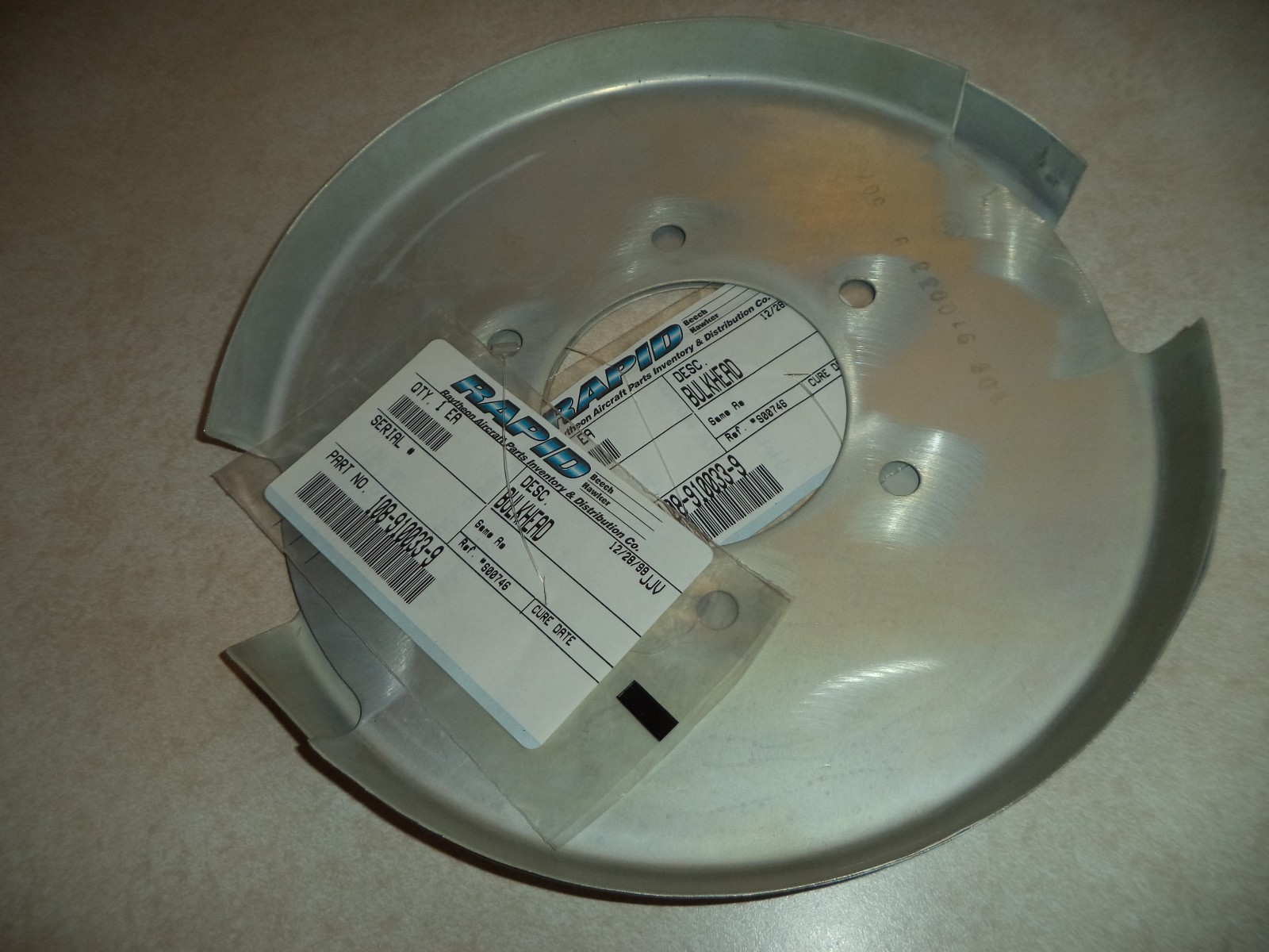 Beechcraft Forward Prop Bulkhead 1089100339 eBay