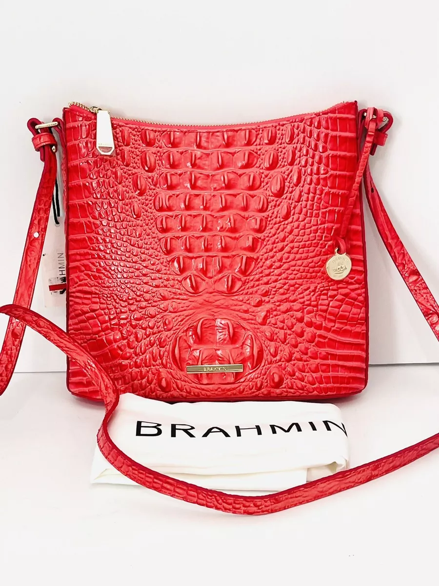 NWT BRAHMIN KATIE in PINK Crossbody Melbourne Leather | eBay
