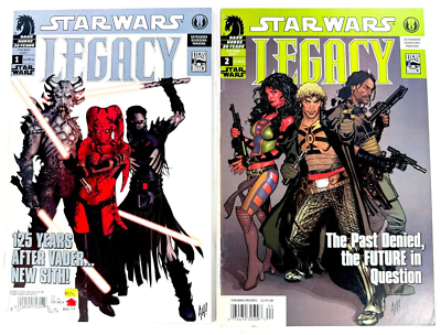 Dark Horse STAR WARS LEGACY (2006) #1 2nd Print + #2 NEWSSTAND