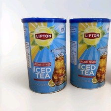 2x Lipton Unsweetened Instant ICED Tea Mix-New Stock Release, Regular NOT LEMON