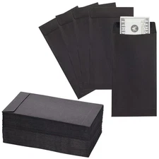 Okuna Outpost Money Envelopes for Cash - 100 GSM Paper & Compact Design - Bla...