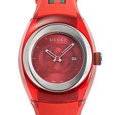 Gucci Sync YA137303 Stainless Steel Rubber 36.0mm Red Dial Quartz YKW1088