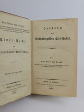 Handbook of Mecklenburg Civil Law. by Kamptz, Karl Albert: