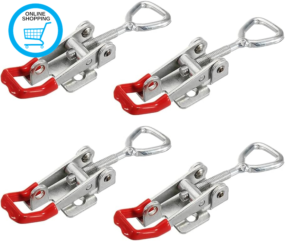 4 Pcs Toggle Catch Latches Adjustable Cabinet Boxes Case Metal Toggle Clamp Hand