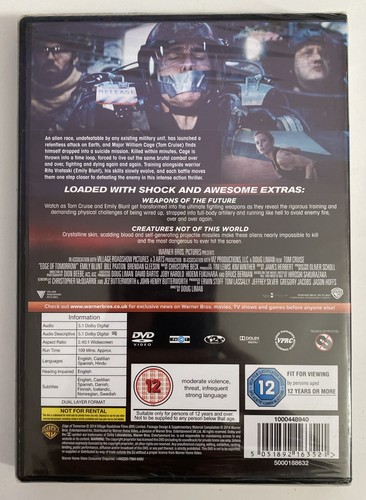 Edge Of Tomorrow (DVD, 2014) *BRAND NEW AND SEALED* - Picture 2 of 2