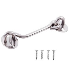 Hook and Eye Latch Cabin Hook Stainless Steel Gate Door Lock Hook Keep Door Open