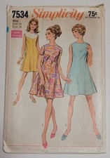 Simplicity 7534 Misses, Sizes 14, Bust 36 Misses Dress UnCut