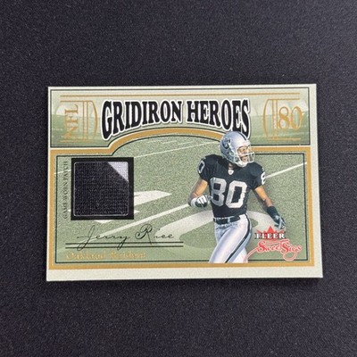 2004 Fleer Gridiron Heroes Jerry Rice Game Used Jersey 2 Color Patch /50 #GH-JR