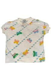 Vintage Penneypet Girls Shirt Top Size 2T JC Penney Butterflies colorful