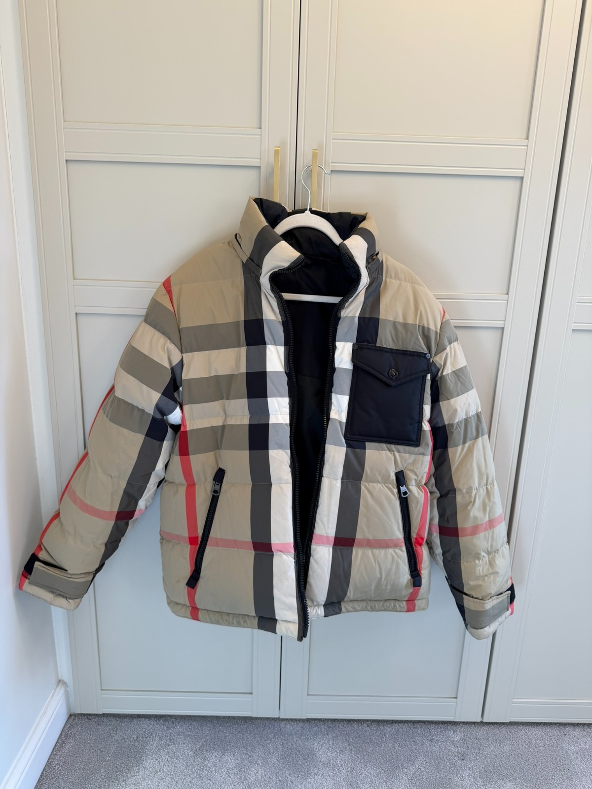 Authentic Men’s Burberry Reversible Coat Black Size L Great Condition £1500RRP image 2
