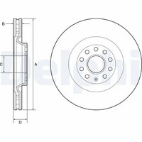 2X Delphi Bremsscheibe BG9202C FüR Audi