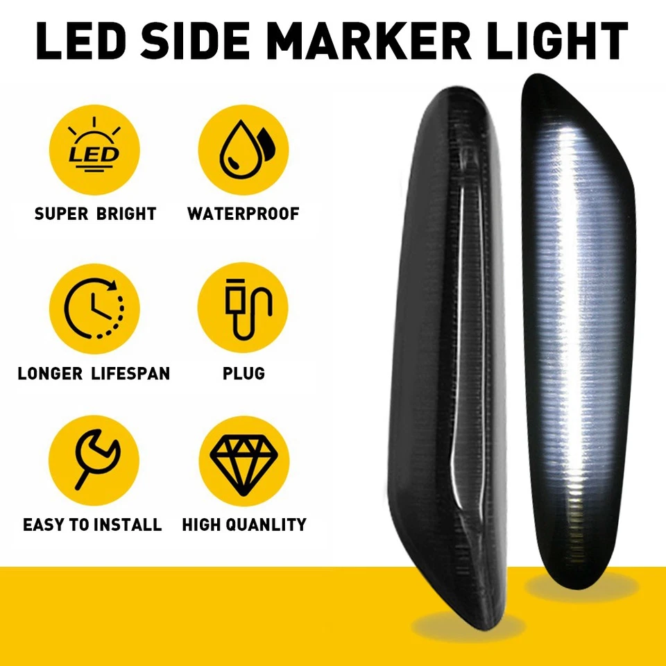 Luz de señalización LED delantera blanca secuencial dinámica 2X para BMW X1 E84 2013-2015 Foto 3 de 4