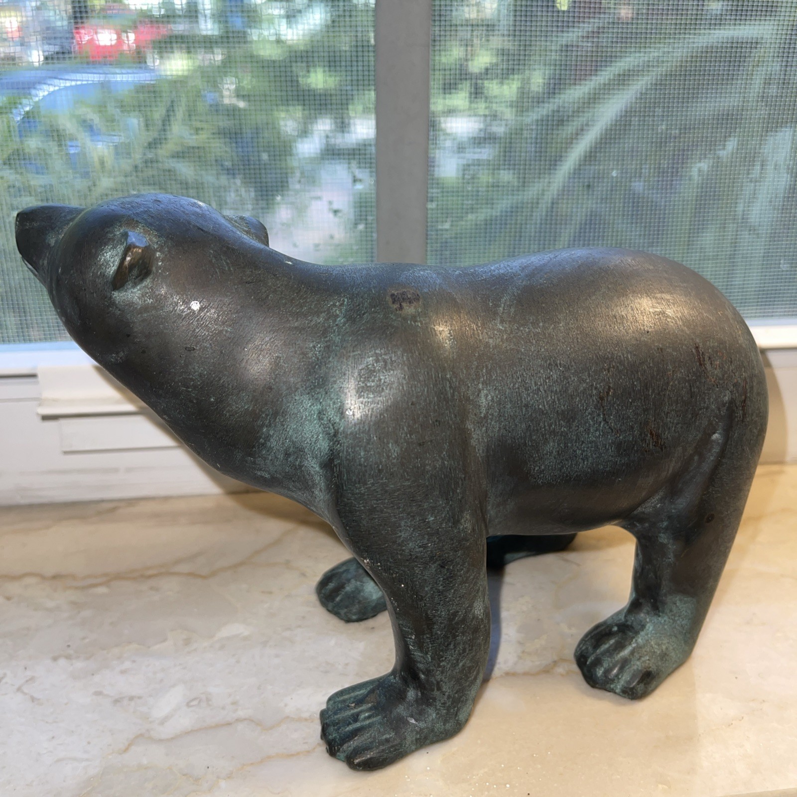 VTG Bronze Pierre Chenet-Style Polar Bears Unmarked