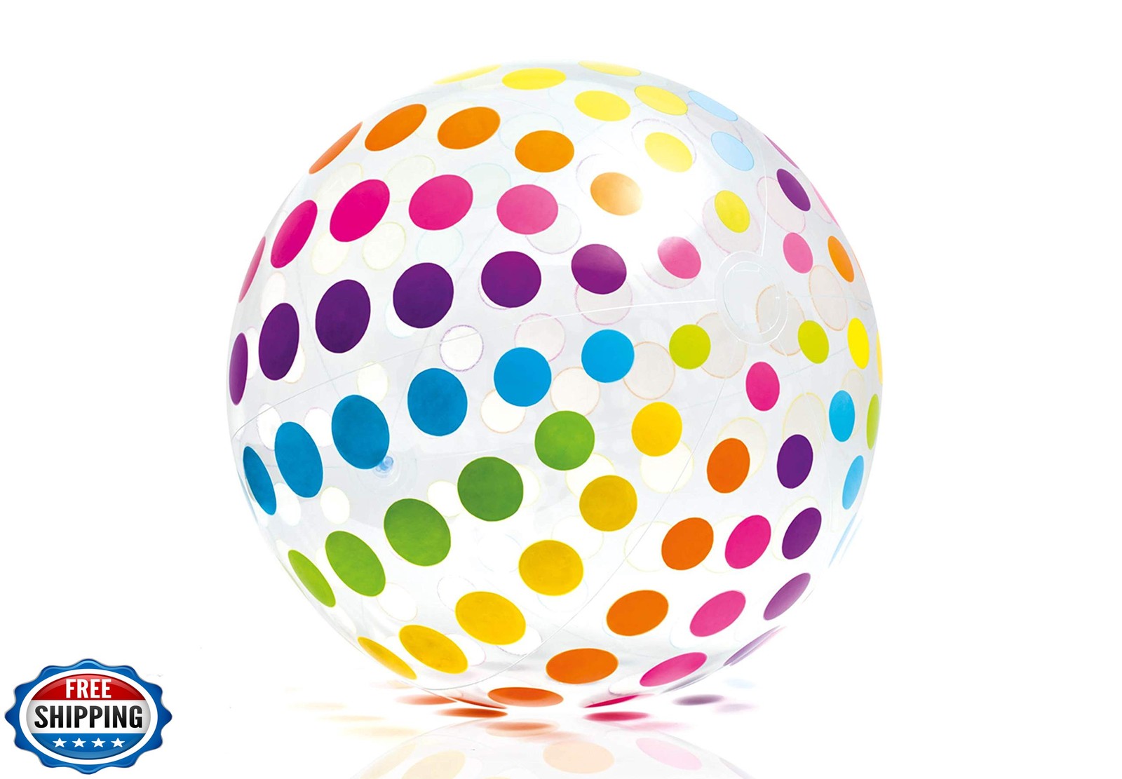 Pelota de playa gigante colorida panel grande inflable Intex Jumbo (juego de 4) | 59065EP