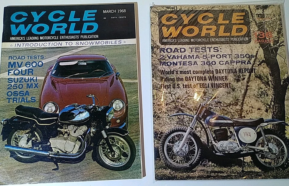Cycle World Magazine 8 issue lot 1968 Vintage Motorcycle Road Racing Motocross Foto 3 de 4