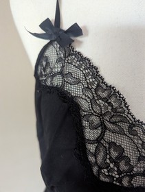 Agent Provocateur Black Gisele Silky Mini Slip Dress Chemise Night M